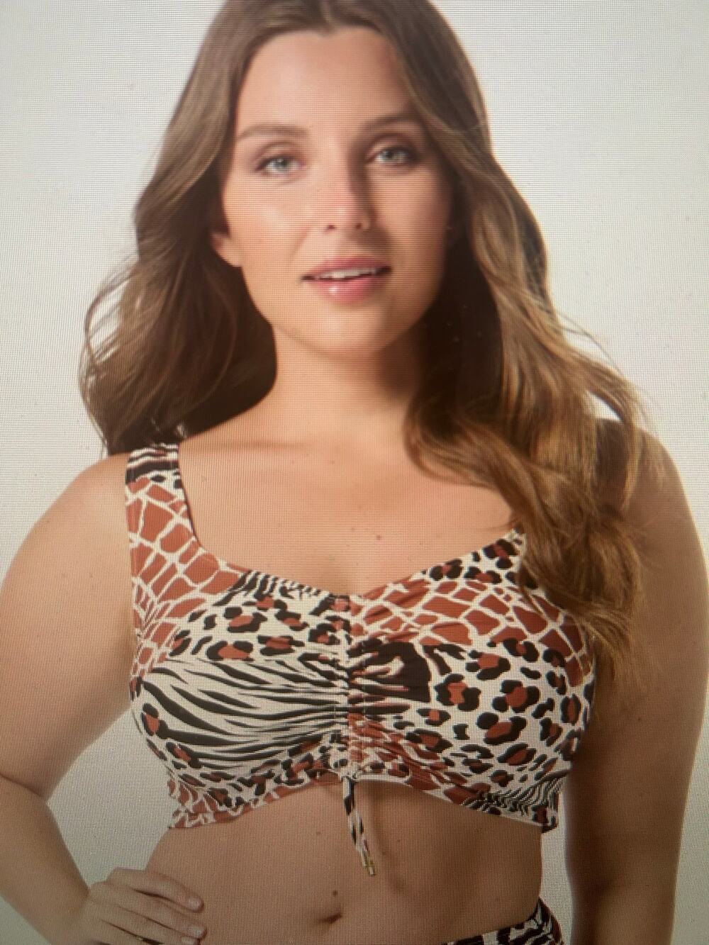 NWT CoCo Reef 38C elevate Bra shirred underwire wild medley bikini top